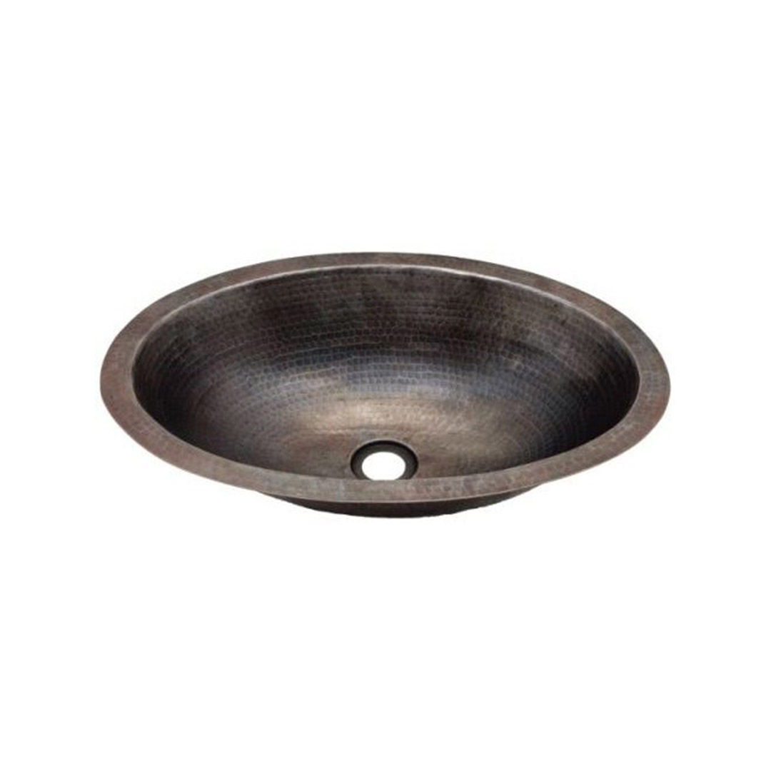 PROHS Standard Undermount 17" x 13" x 5" Copper Vanity Sink