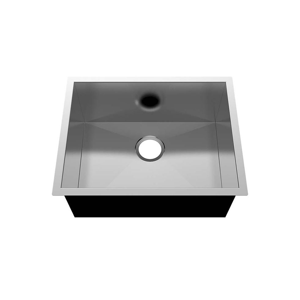 PROHS Medium Handmade Single Bowl Stainless Steel Undermount Kitchen Sink