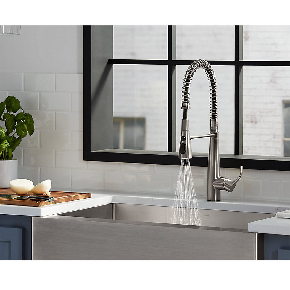 Thumbnail: KOHLER Simplice Semi-pro with Three-Function Sprayhead Kitchen Faucet