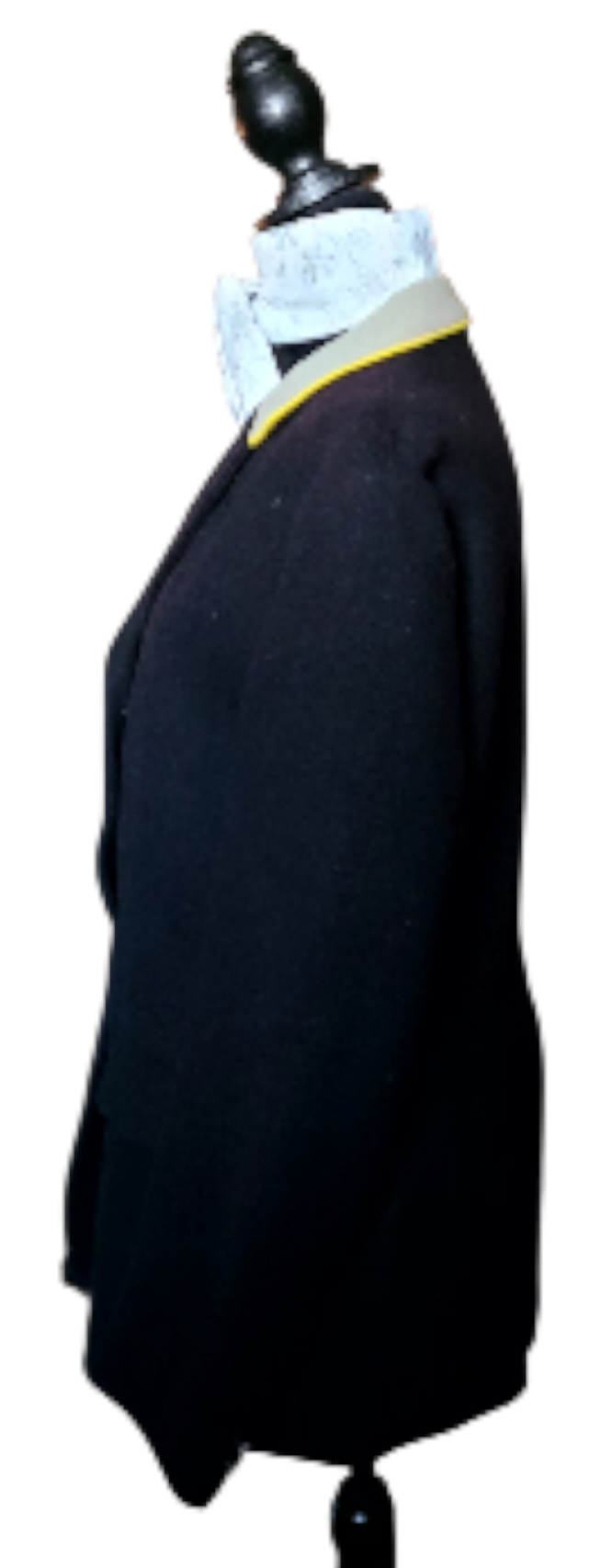 Thumbnail: HEYTHROP Heavy Black Melton Wool Hunt Coat, women's US size 12, Camargo Hunt