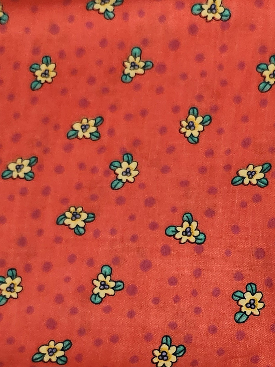 DAISY KINGDOM "Sue's Garden Flowers & Dots", Sue Dreamer Cotton Fabric