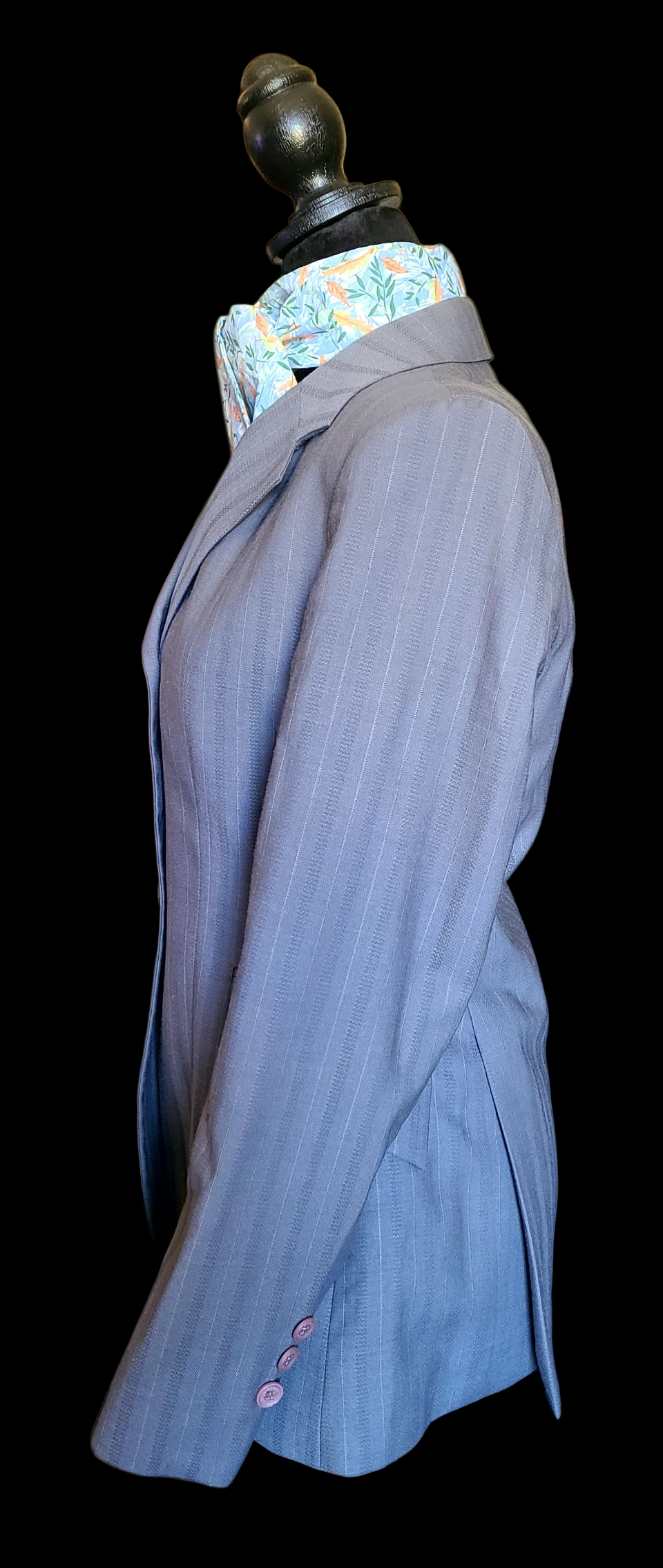 Thumbnail: ARIAT Gray Pinstripe Hunt Coat, Size 10R womans