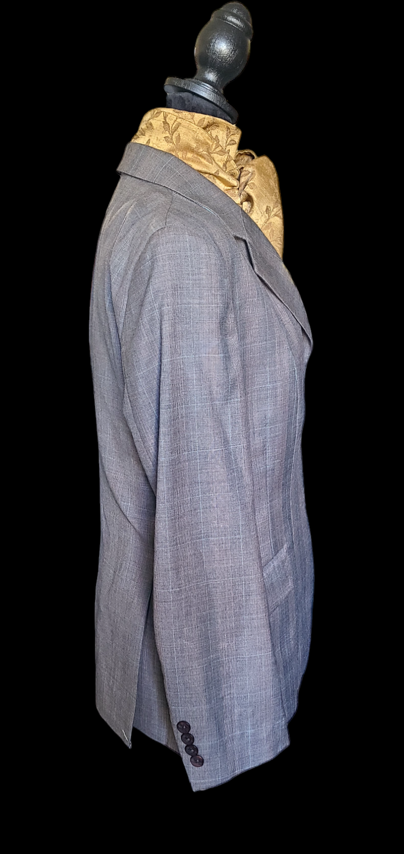 Thumbnail: BIT OF HEAVEN Brown Windowpane Wool Hunt Coat, Size 10R womans