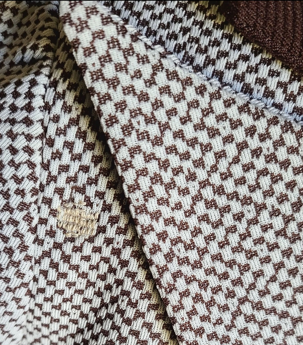 Thumbnail: CUSTOM Vintage Brown & White Hacking Hunting Jacket, Approximat