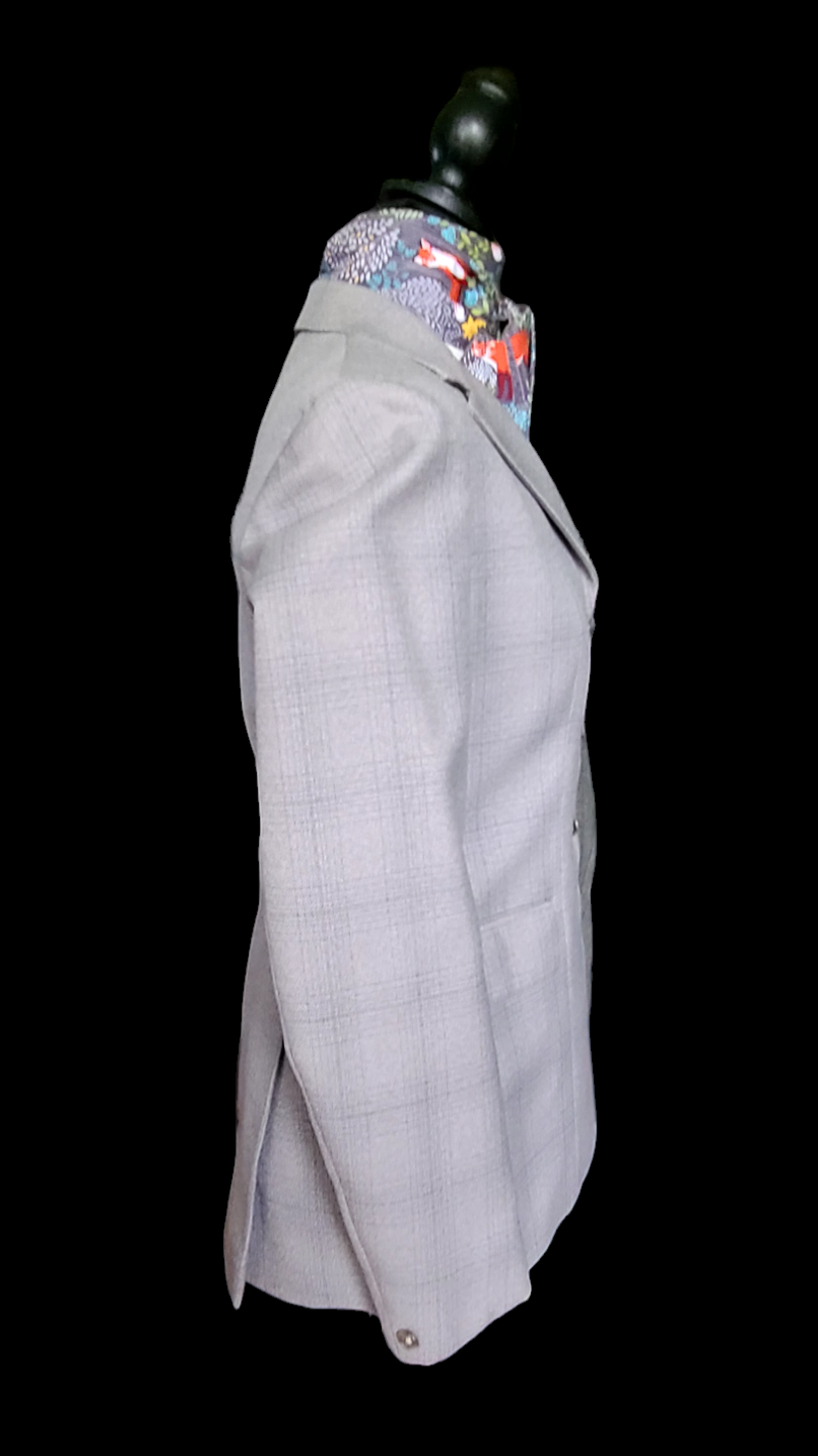 Thumbnail: PYTCHLEY Grey/Blue Tweed Hunting Jacket, Approximate Size 34, womans/4R