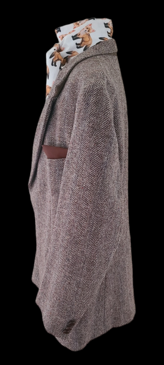 Thumbnail: HARRIS TWEED Brown Tweed Hunting Jacket, Approximate Size 44 mens