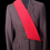 Thumbnail: TRADITIONAL Shaped Stock Tie, Red w/Black Print