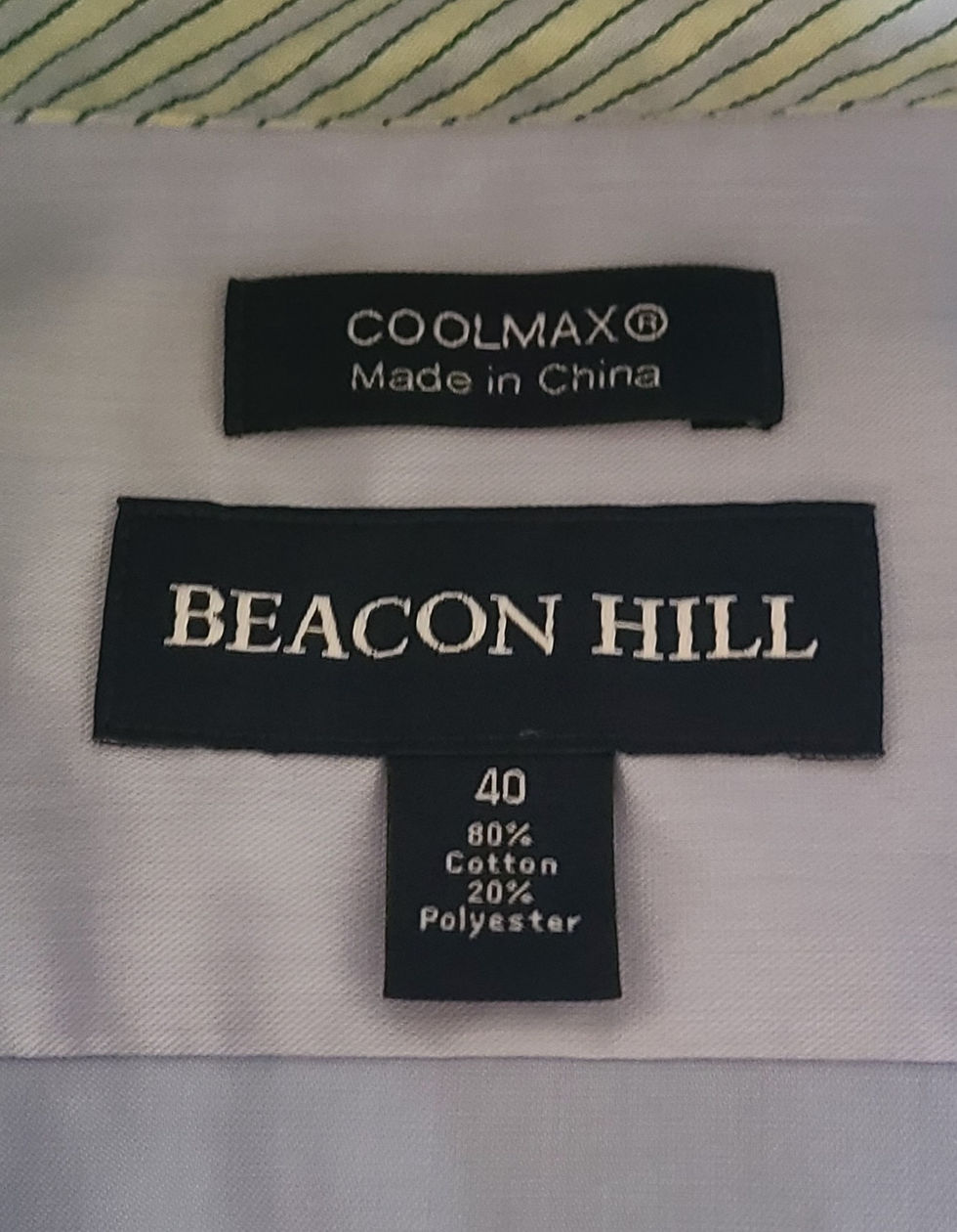 Thumbnail: BEACON HILL Coolmax Light Blue Huntshirt, Size womans 40