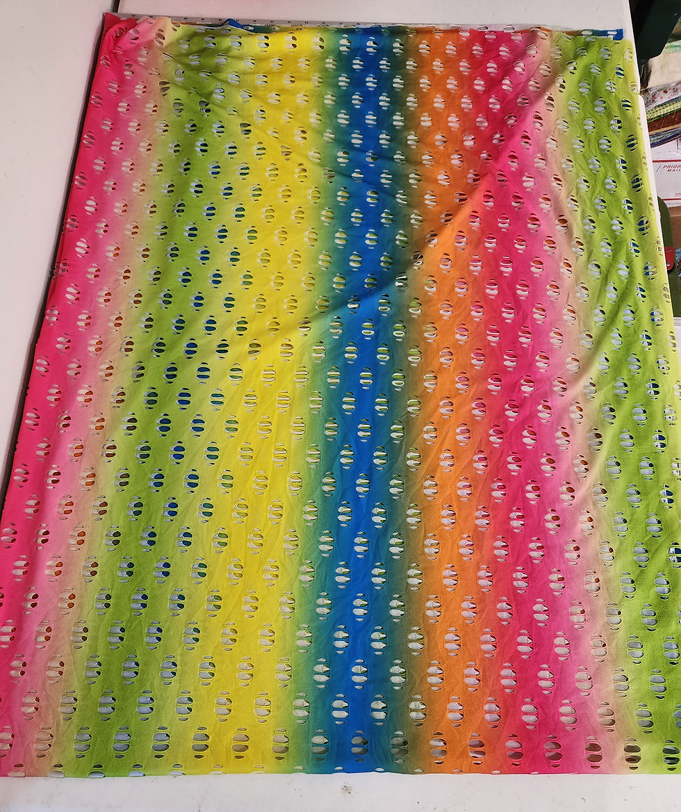 Thumbnail: OMBRE RAINBOW Stretch Knit, 2 yards, 24" WOF