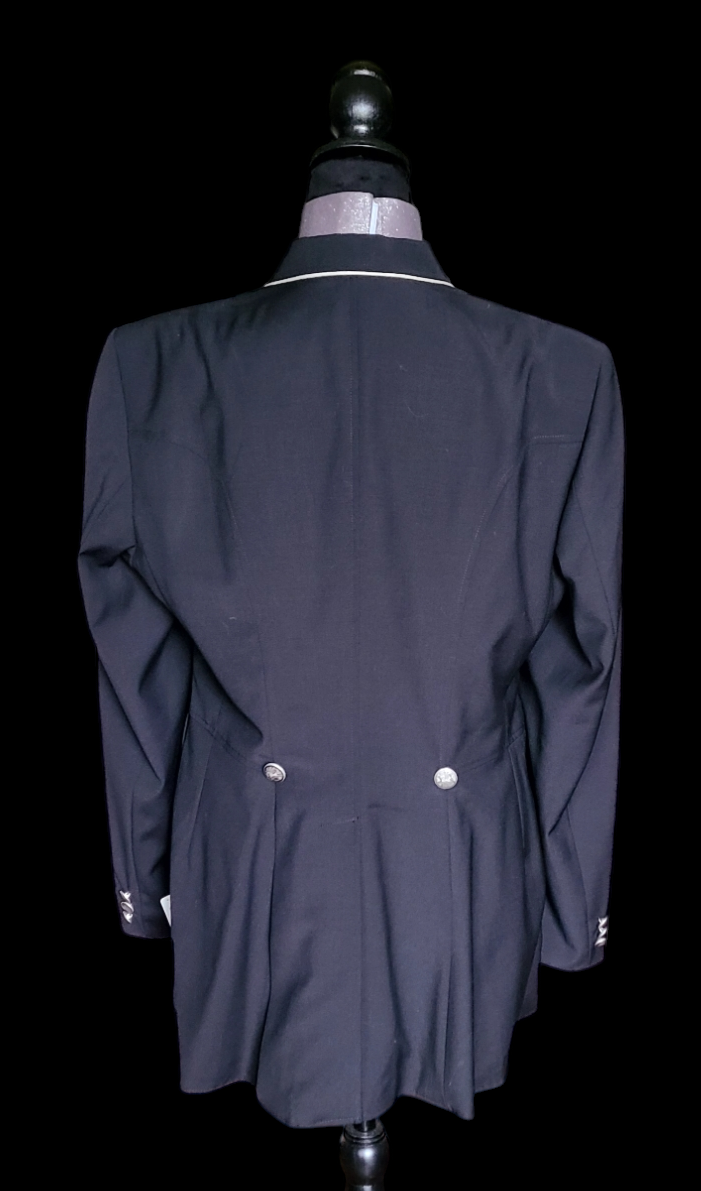 Thumbnail: RJ CLASSICS PRESTIGE Collection Black & Silver Dressage Coat, womans size 12R