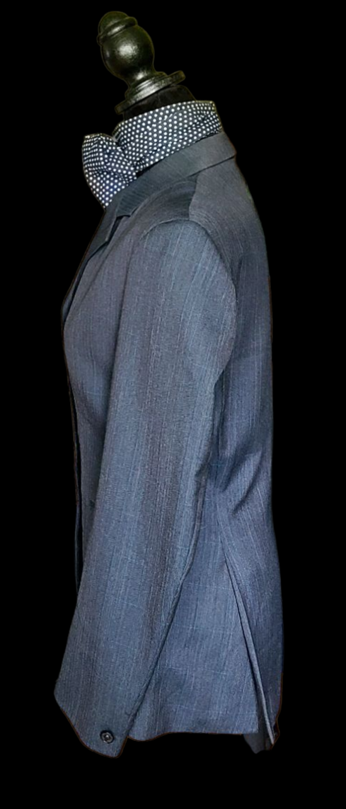 Thumbnail: MEARS Navy Windowpane Plaid Jacket, Approx. Size 6R womans
