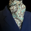 Thumbnail: TRADITIONAL Shaped Stock Tie, Light Teal Sparkle Elegance 