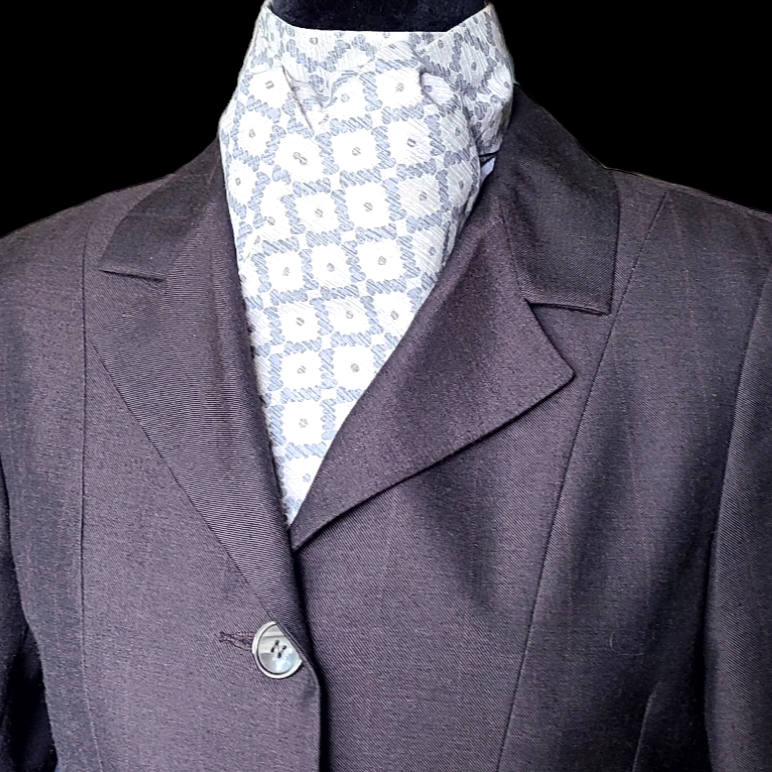 Thumbnail: TRADITIONAL Shaped Stock Tie, Reversible Shades of Brown & Gray (only 1 avail)