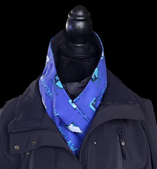 Thumbnail: NECK COZY Cowl Scarf, RC Royal Blue,  Black fleece inside