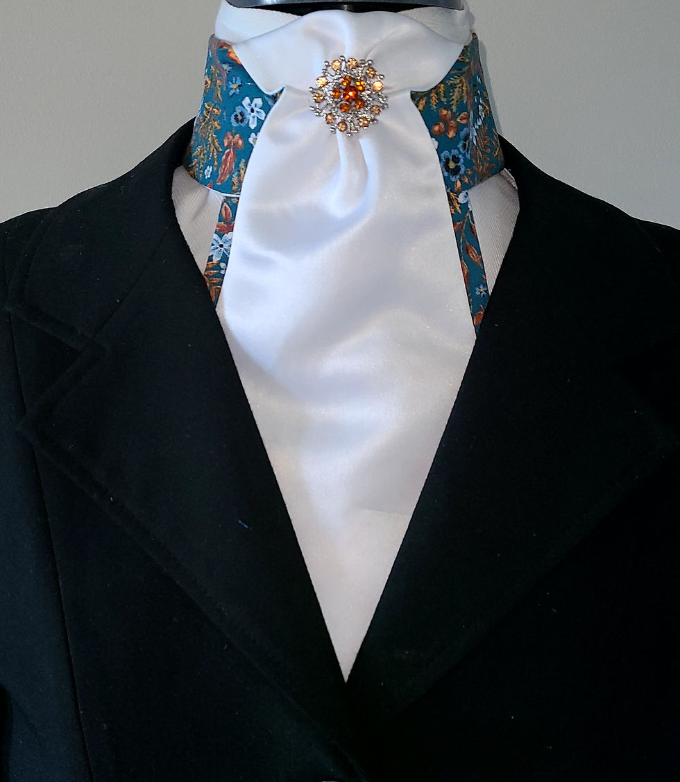 Thumbnail: PRE-TIED Dressage Stock Tie, Fall is in the Air