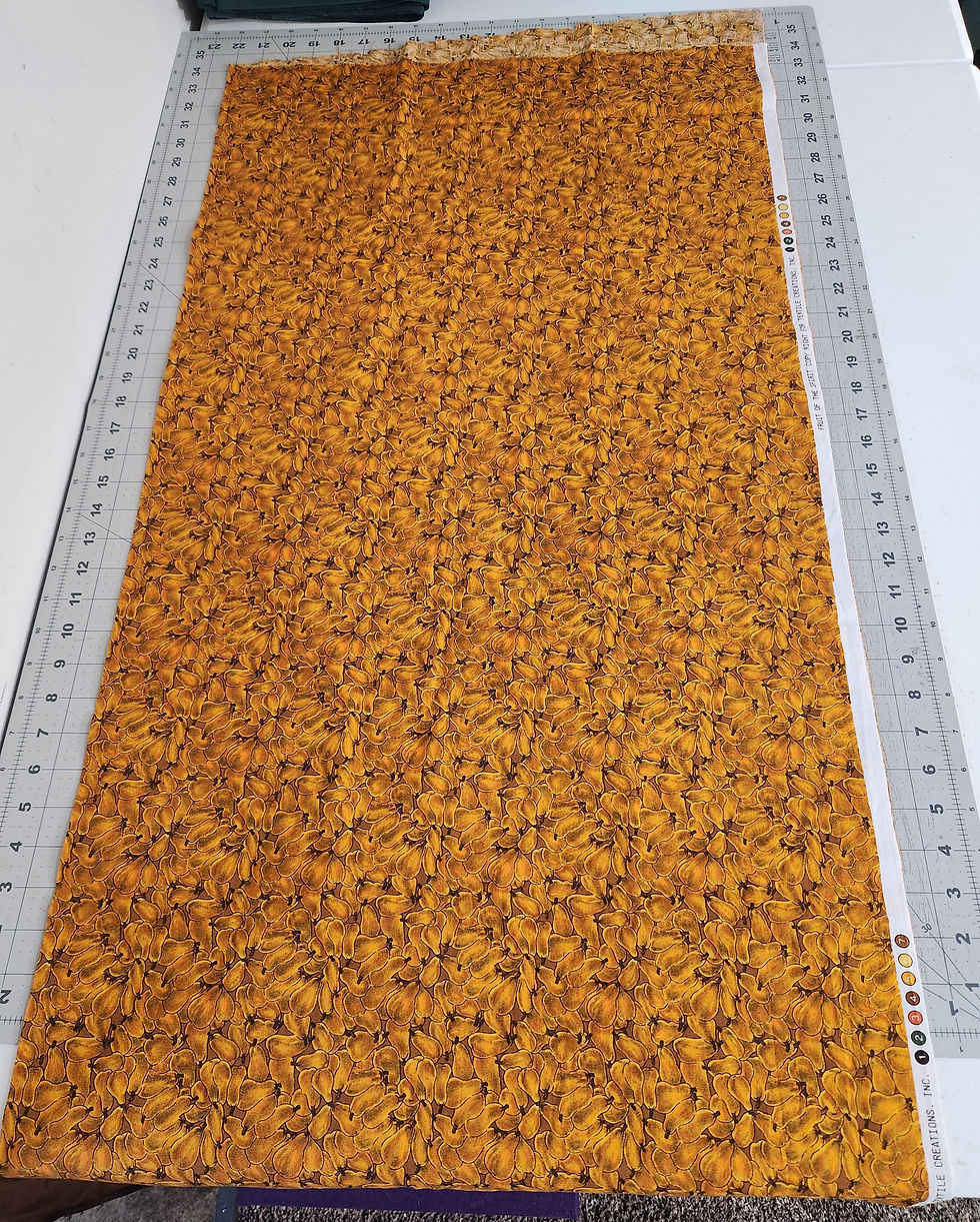 Thumbnail: BUTTERNUT SQUASH Cotton Fabric, 1.5 yards, for Textile Creations