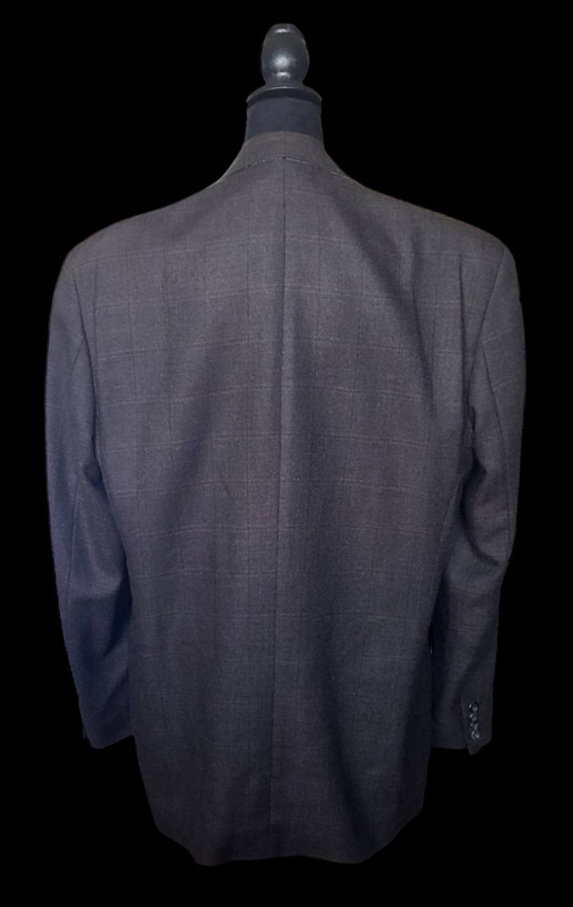 Thumbnail: CHAPS Brown Plaid Tweed Jacket, Men's size 42