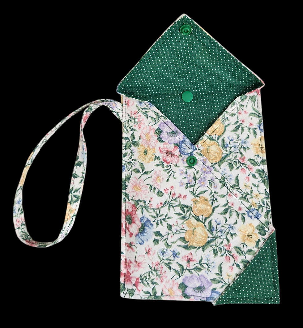 Thumbnail: ARTISAN "CLASSY" CLUTCH, Spring Floral (Day bag,cell phone,keys carrier)