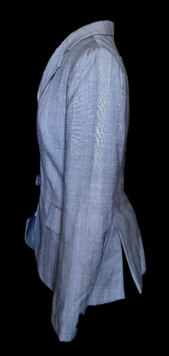 Thumbnail: ELITE CANADA Gray Windowpane Hunting/Hacking Jacket, Approximate Size 4-6 womans