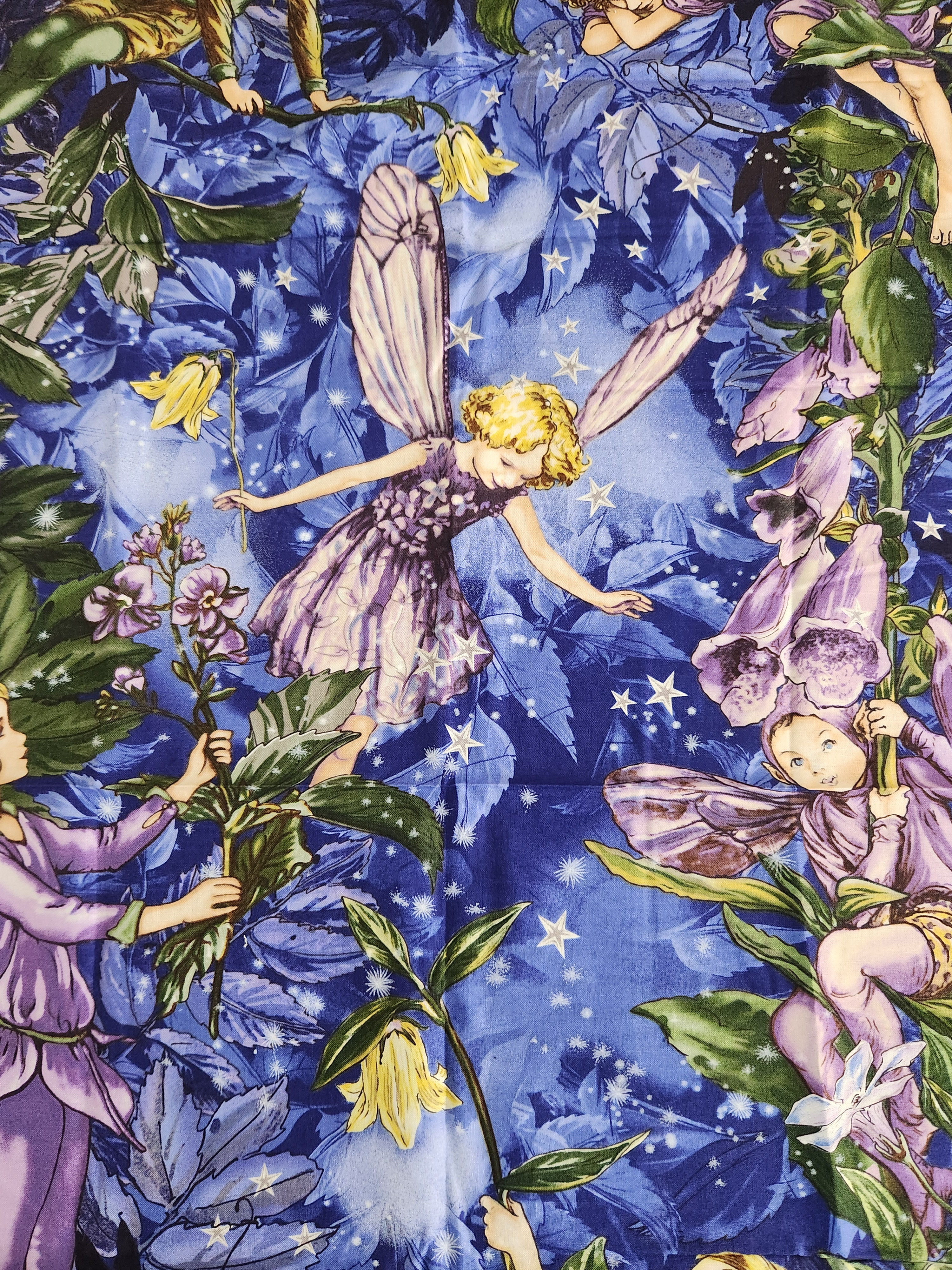 NIGHT FAIRIES PANEL, Nicely Mary Barker for Michael Miller, 2011