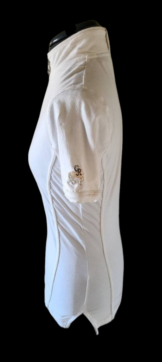Thumbnail: GOODE RIDER Short sleeve stretch show shirt, medium, white, gently used