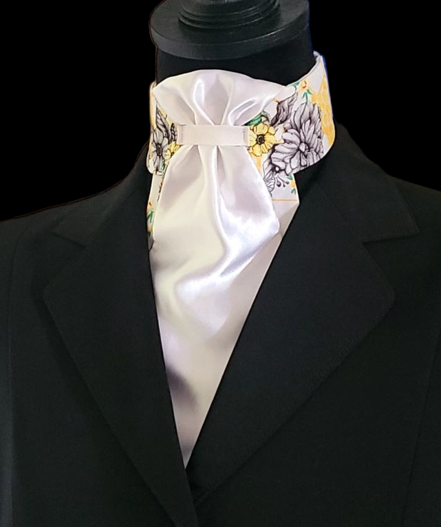 Thumbnail: PRE-TIED Dressage Stock Tie, Honey Bees