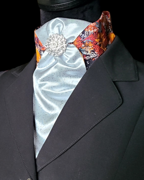 Thumbnail: PRE-TIED Dressage Stock Tie, Pumpkin Patch
