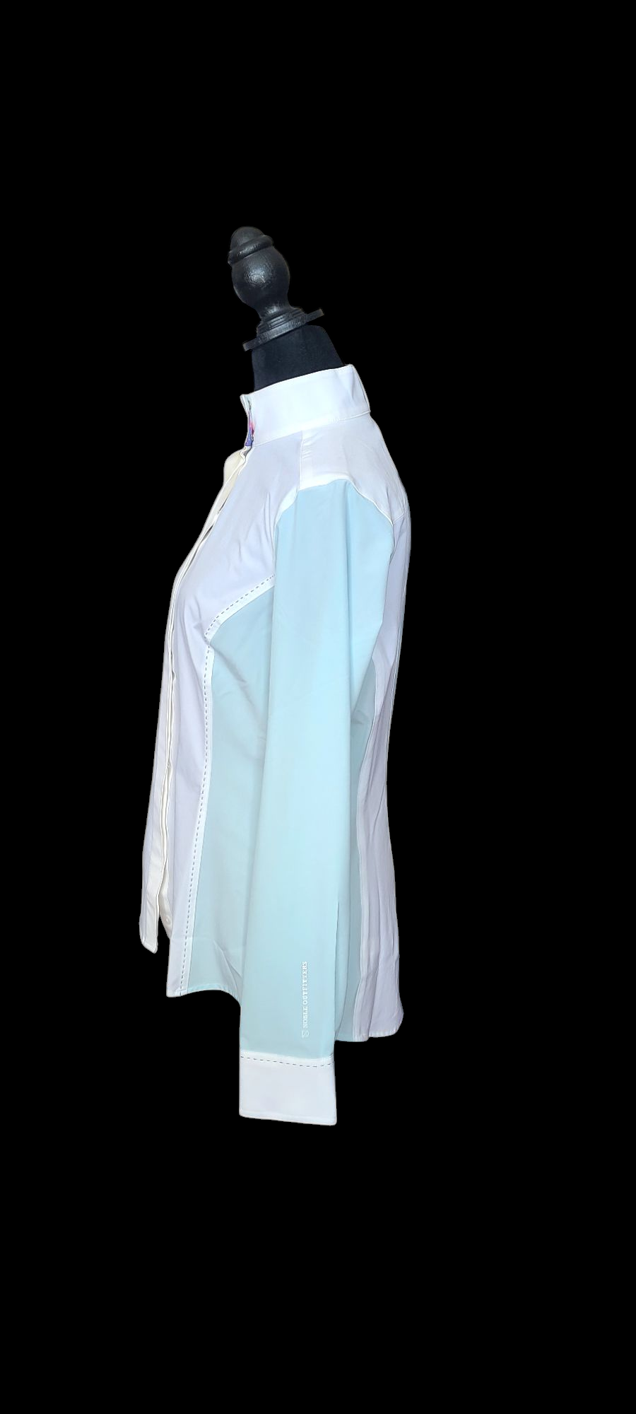 Thumbnail: NOBLE OUTFITTERS Light Turquoise stretch Huntshirt, Size womans medium (NWOT)