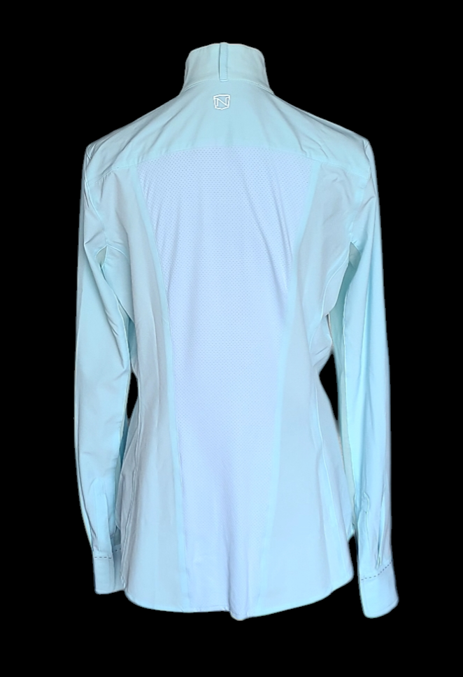 Thumbnail: NOBLE OUTFITTERS Light Turquoise stretch Huntshirt, Size womans medium 