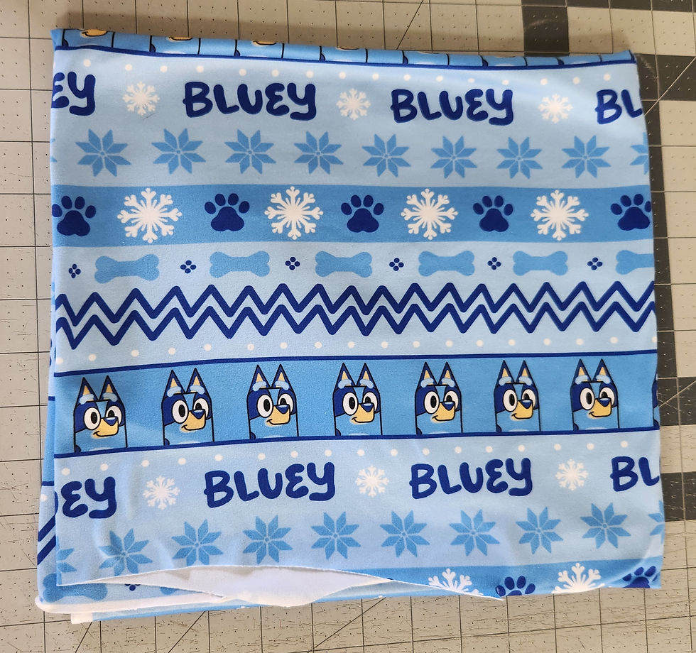 Thumbnail: BLUEY LOT, New Swimsuit Panel & Stretch Remnant, Both pieces for 1 price