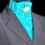 Thumbnail: PRE-TIED Dressage Stock Tie, Turquoise Summer batik
