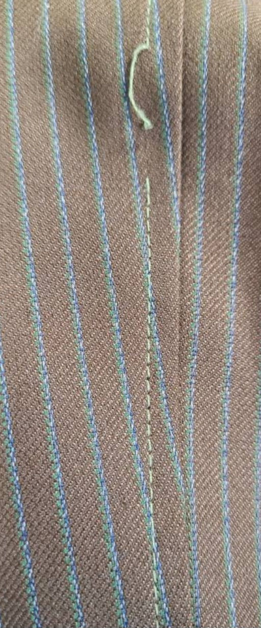 Thumbnail: REGENCY 4 Brown w/Blue Pinstripe Hunting Jacket, Approximately Womans Size 6