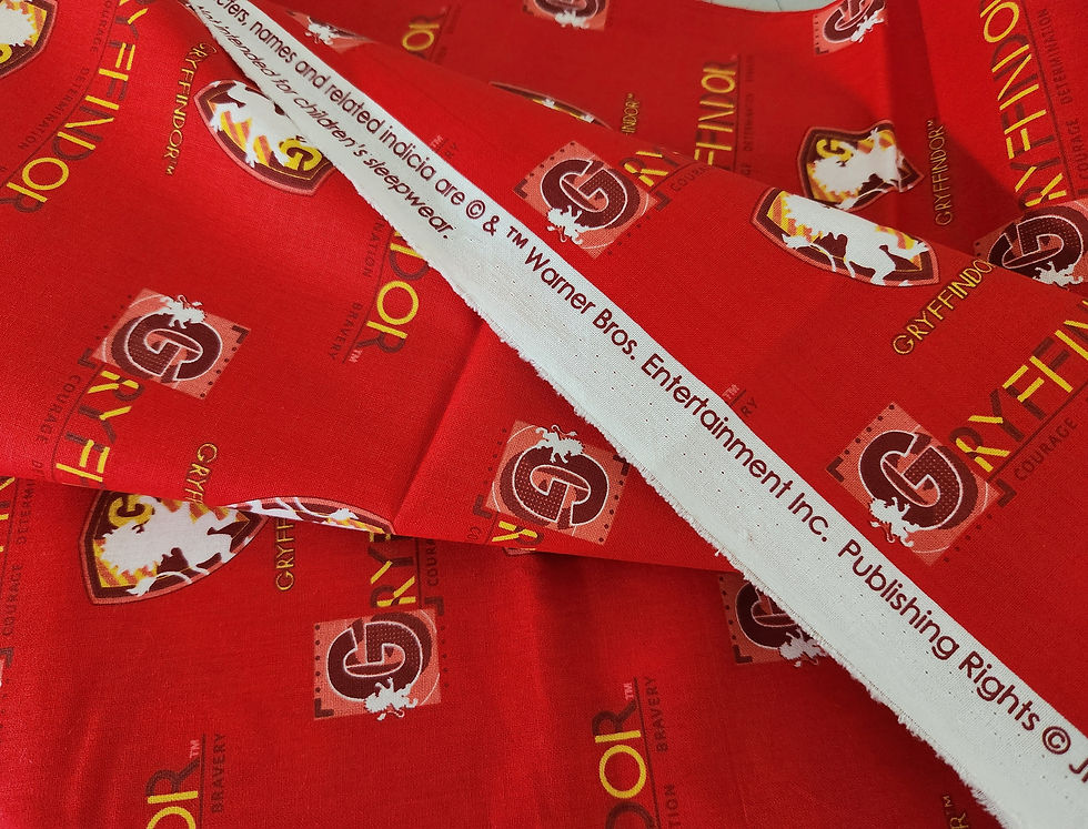 Thumbnail: GRYFFINDOR Cotton Fabric, 2 Yards, Never Used, Camelot Fabrics