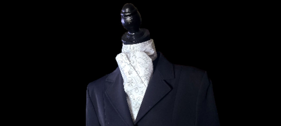 Thumbnail: TRADITIONAL Shaped Stock Tie, White Snowflake