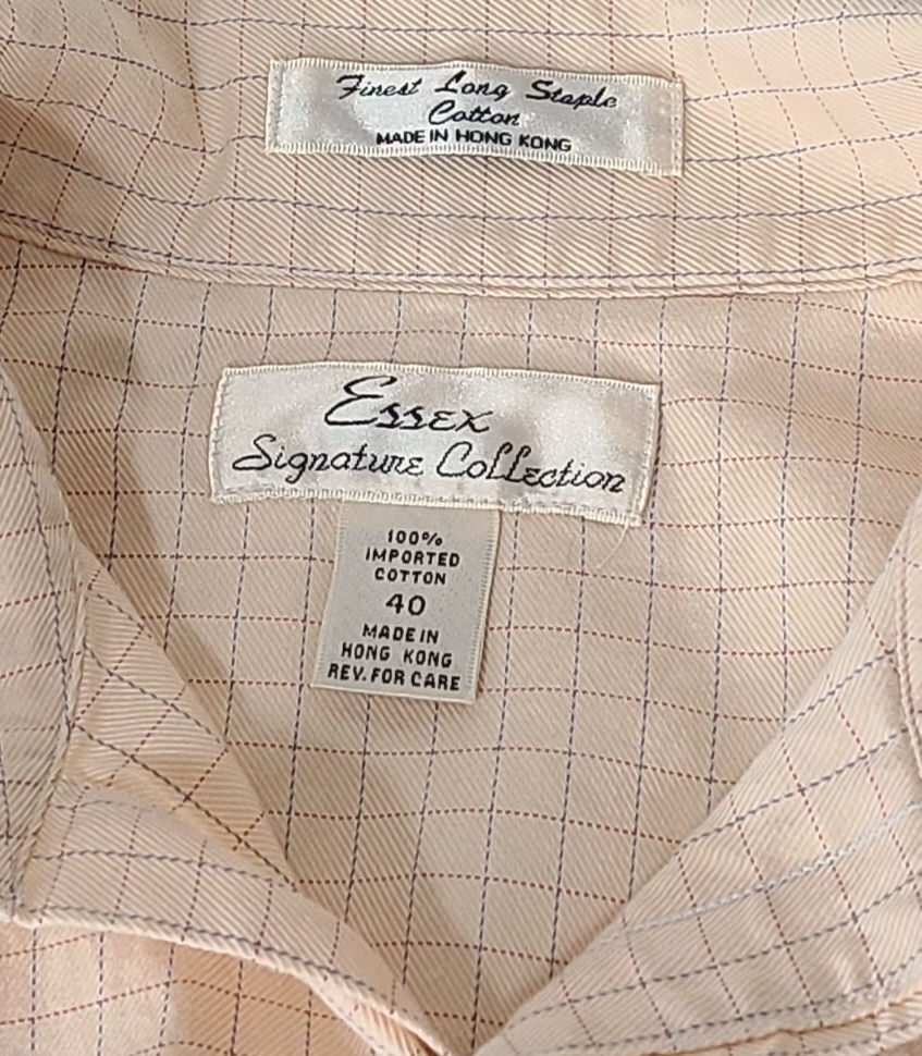 Thumbnail: ESSEX SIGNATURE COLLECTION Peach Check Huntshirt, Size womans 36