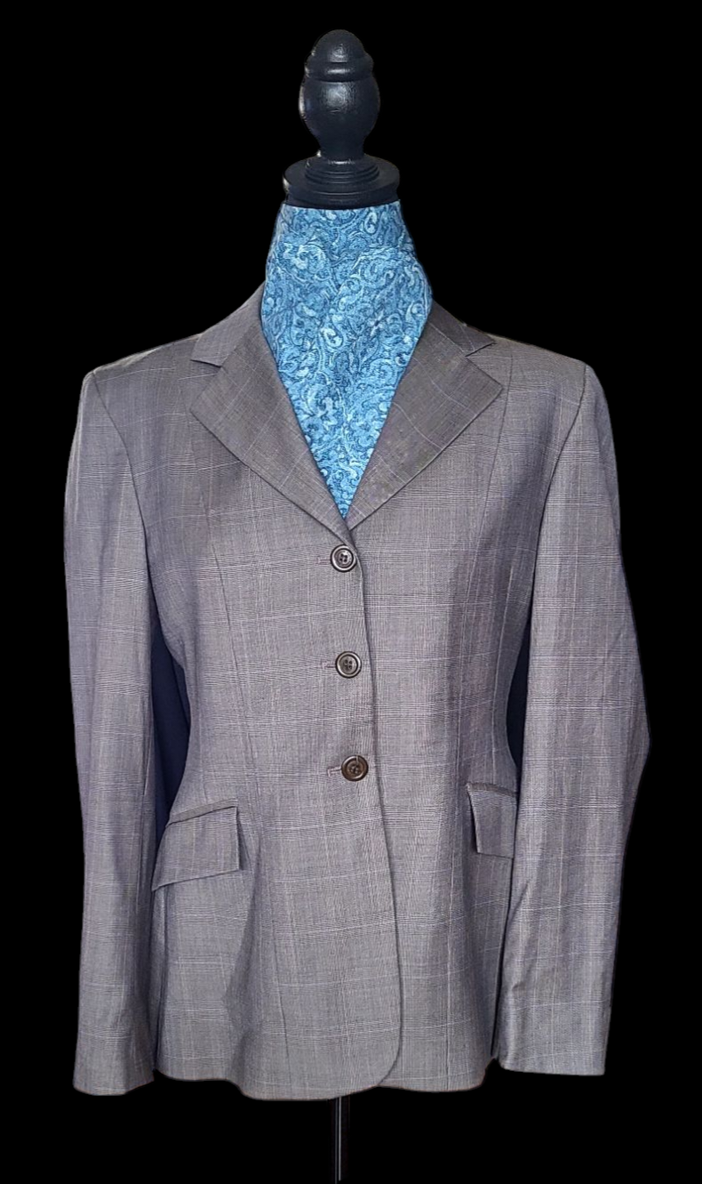 RJ CLASSICS PRESTIGE Brown Windowpane Plaid Jacket, Size 6R womans