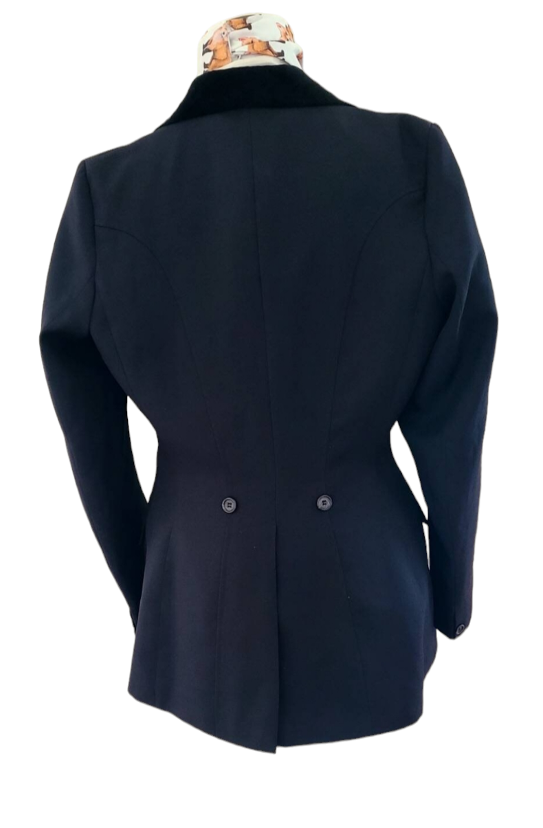 Thumbnail: CALDENE Formal Black Frock, Velvet Collar Hunting Jacket, Approximate Size 38 wo