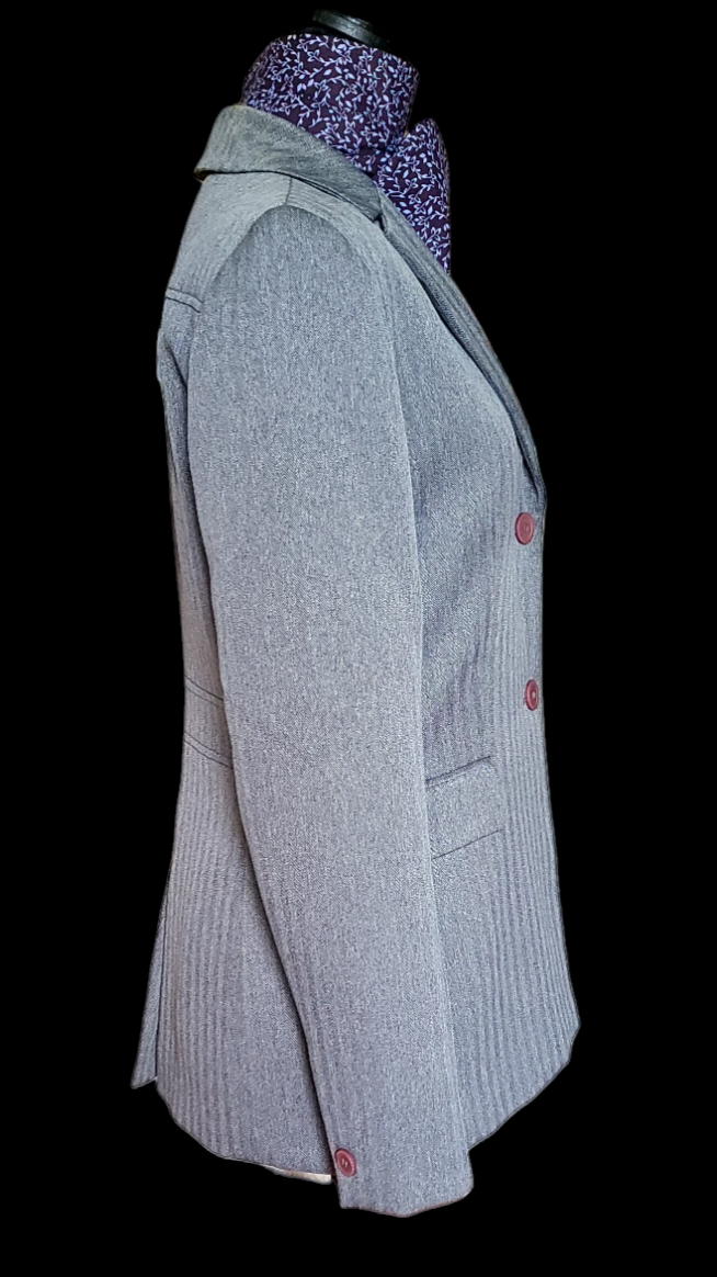 Thumbnail: LESLIE FAY Grey Hunting, Hacking Jacket, Size 6