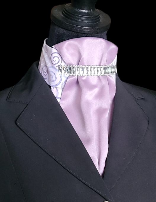 Thumbnail: PRE-TIED Dressage Stock Tie, Dusty Mauve