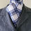 Thumbnail: TRADITIONAL Shaped Flannel Stock Tie, Blue Plaid