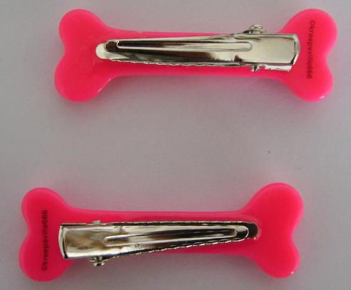 Miniature : Barrettes os rose KREEPSVILLE 666