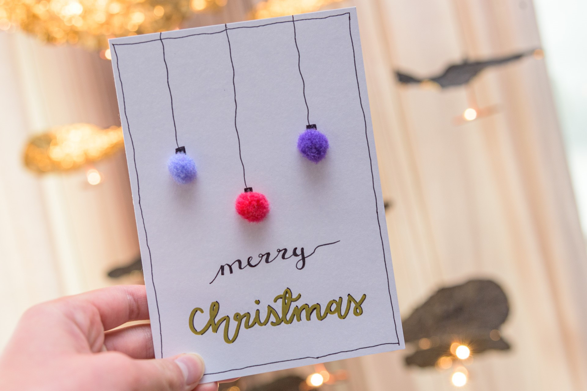 3D Weihnachtskarte mit Pommel