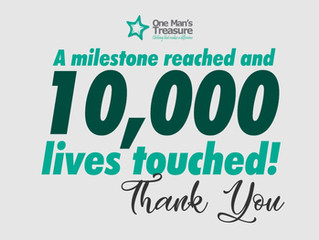 A milestone reached and 10,000 lives touched!