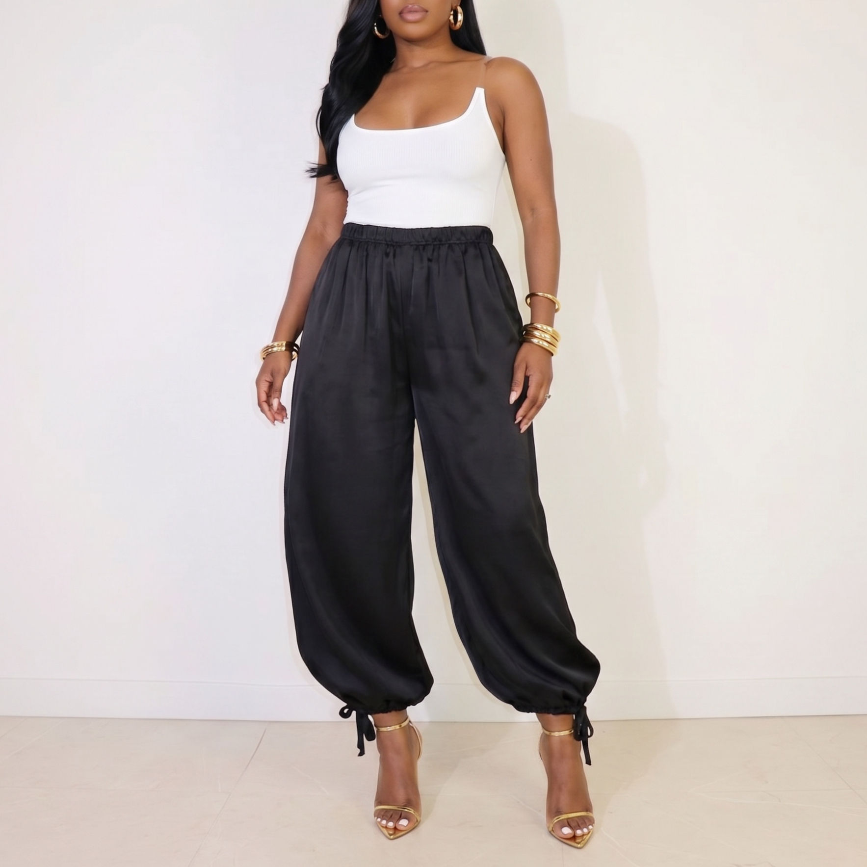 Devinah Satin Balloon Pants