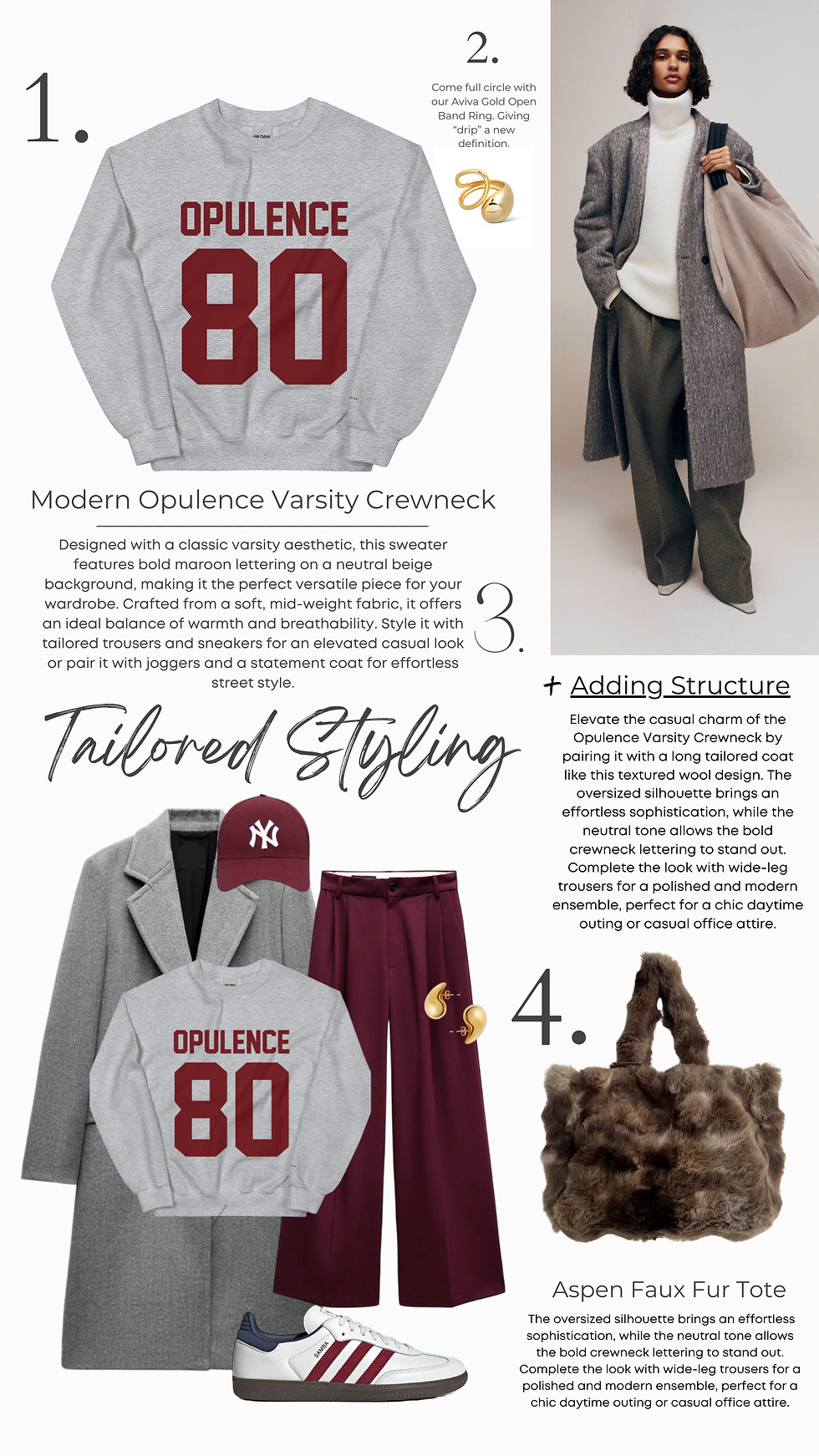 Thumbnail: MO Exclusive: Opulence Unisex Varsity Crewneck Sweatshirt