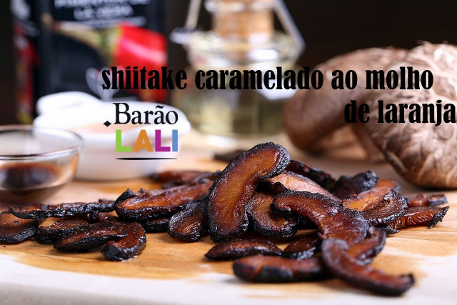 Shiitake caramelado na laranja