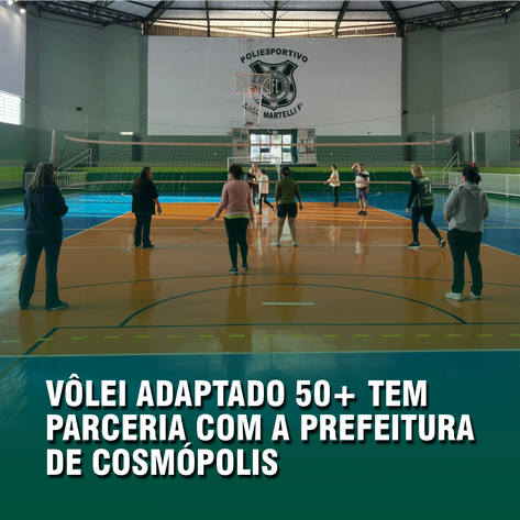 Vôlei 50+ tem parceria com a prefeitura