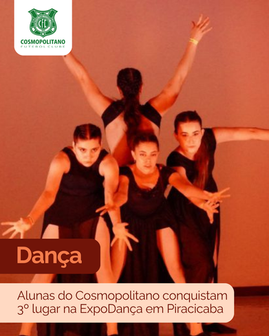 Alunas do Cosmopolitano conquistam 3º lugar na ExpoDança em Piracicaba