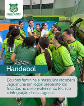 Amistosos de Handebol agitam a sexta-feira no Cosmopolitano 