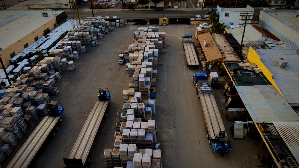 Prime Building Materials paver yard North Hollywood